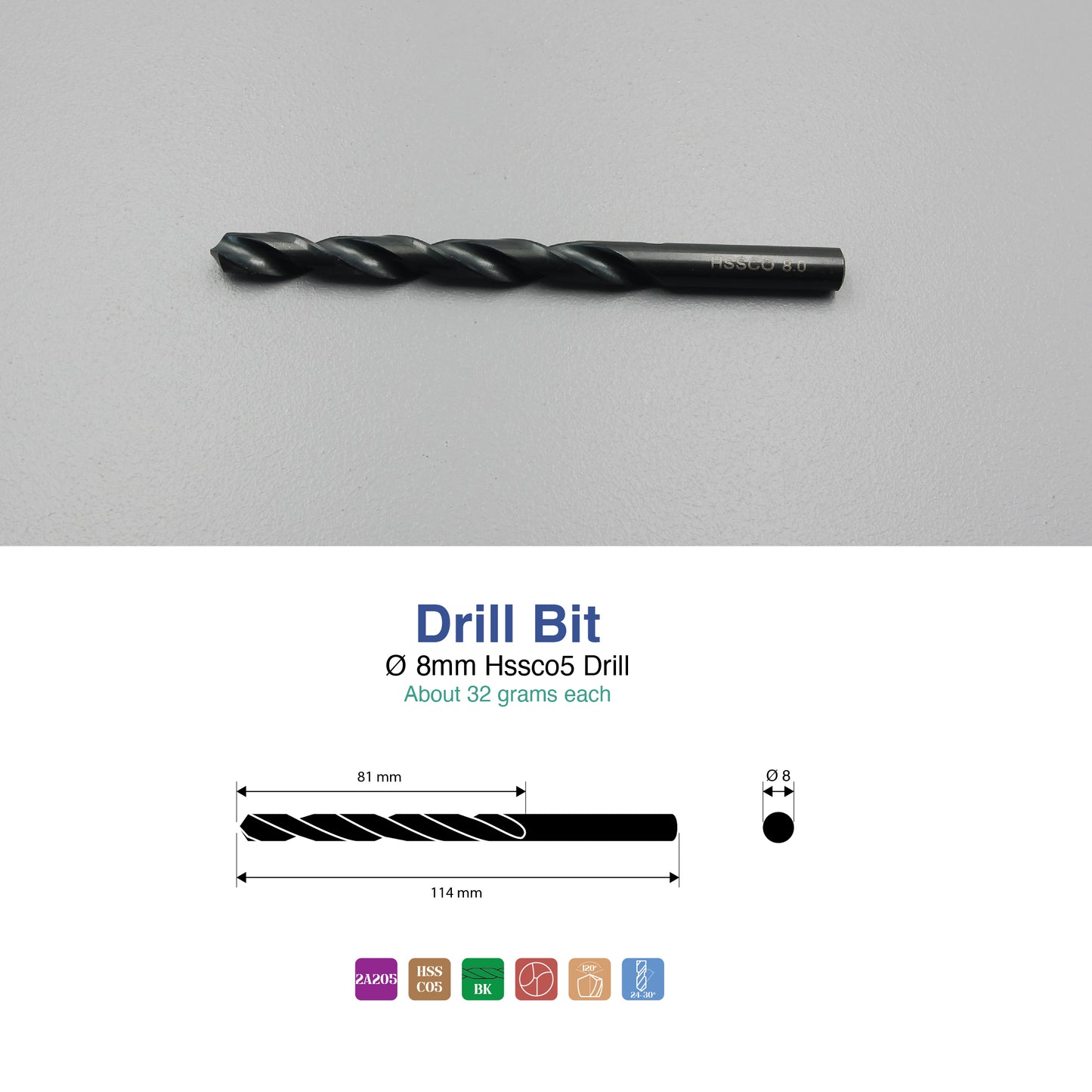 Size 1mm – 13mm | Premium HSS-Co Cobalt Drill Bit | Heavy Duty Metal Drilling