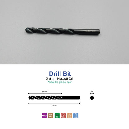 Size 1mm – 13mm | Premium HSS-Co Cobalt Drill Bit | Heavy Duty Metal Drilling