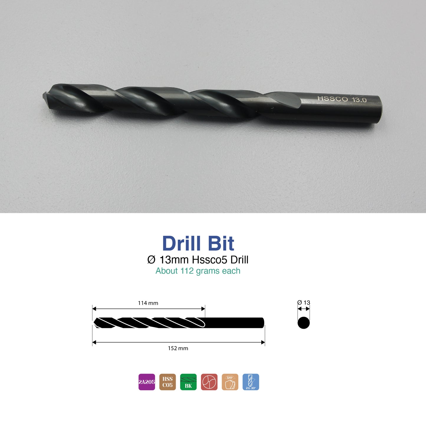Size 1mm – 13mm | Premium HSS-Co Cobalt Drill Bit | Heavy Duty Metal Drilling