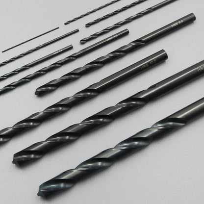 Size 1mm – 13mm | Premium HSS Long Series Drill Bits | Type N | Black