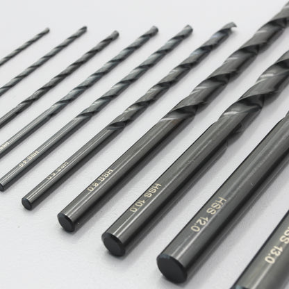 Size 1mm – 13mm | Premium HSS Long Series Drill Bits | Type N | Black