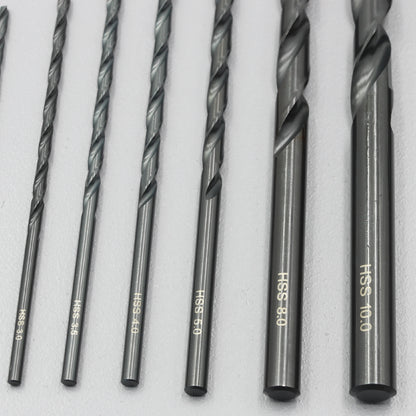 Size 1mm – 13mm | Premium HSS Long Series Drill Bits | Type N | Black
