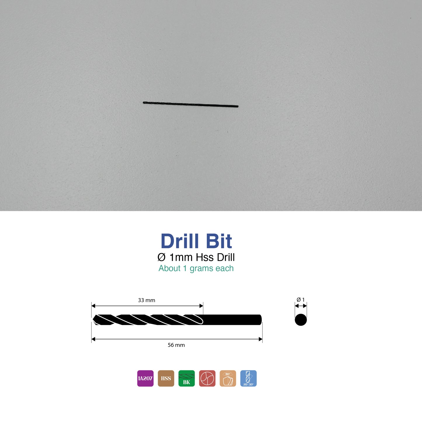 Size 1mm – 13mm | Premium HSS Long Series Drill Bits | Type N | Black