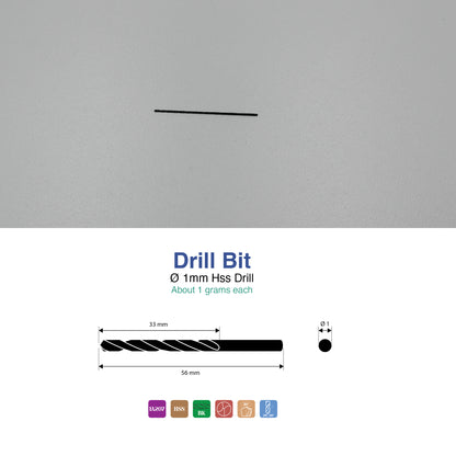 Size 1mm – 13mm | Premium HSS Long Series Drill Bits | Type N | Black