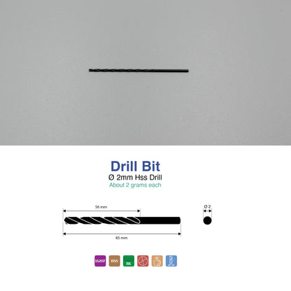 Size 1mm – 13mm | Premium HSS Long Series Drill Bits | Type N | Black