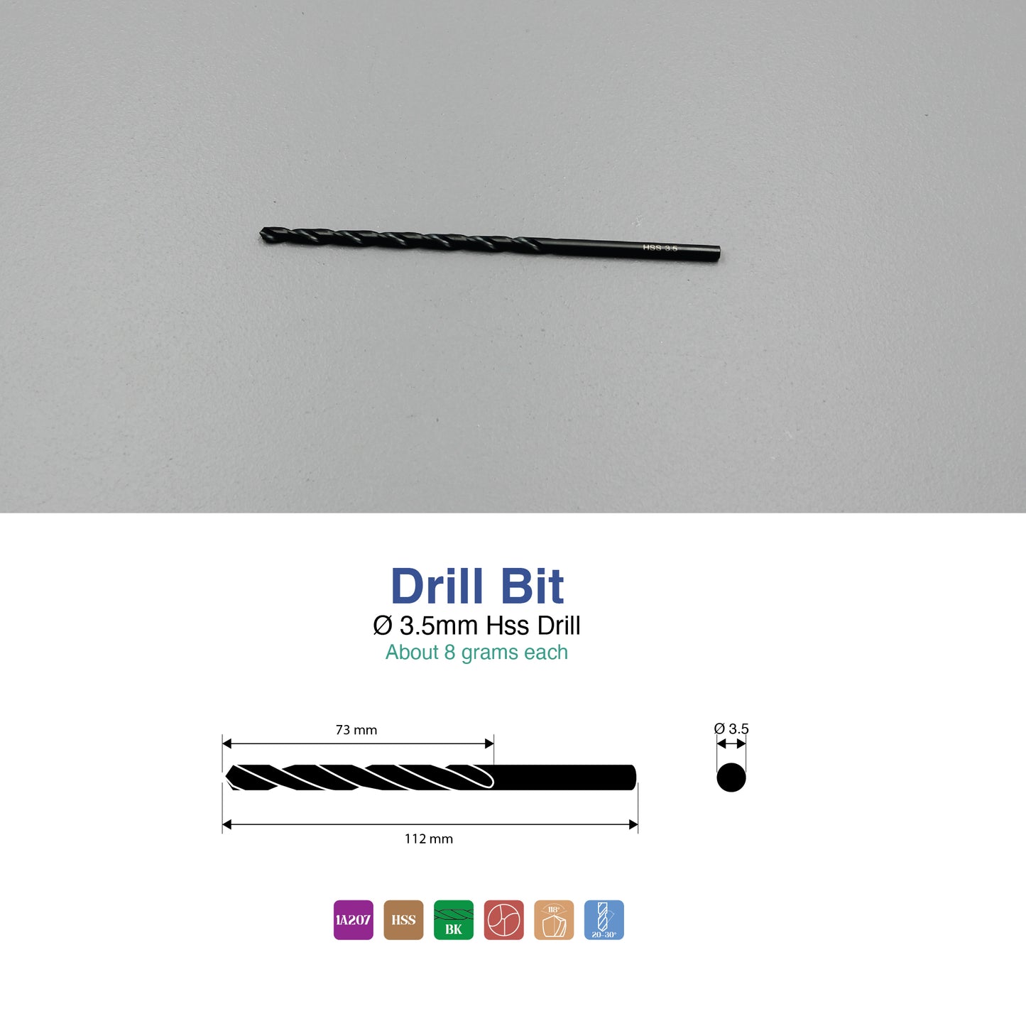 Size 1mm – 13mm | Premium HSS Long Series Drill Bits | Type N | Black