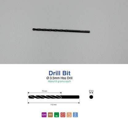 Size 1mm – 13mm | Premium HSS Long Series Drill Bits | Type N | Black