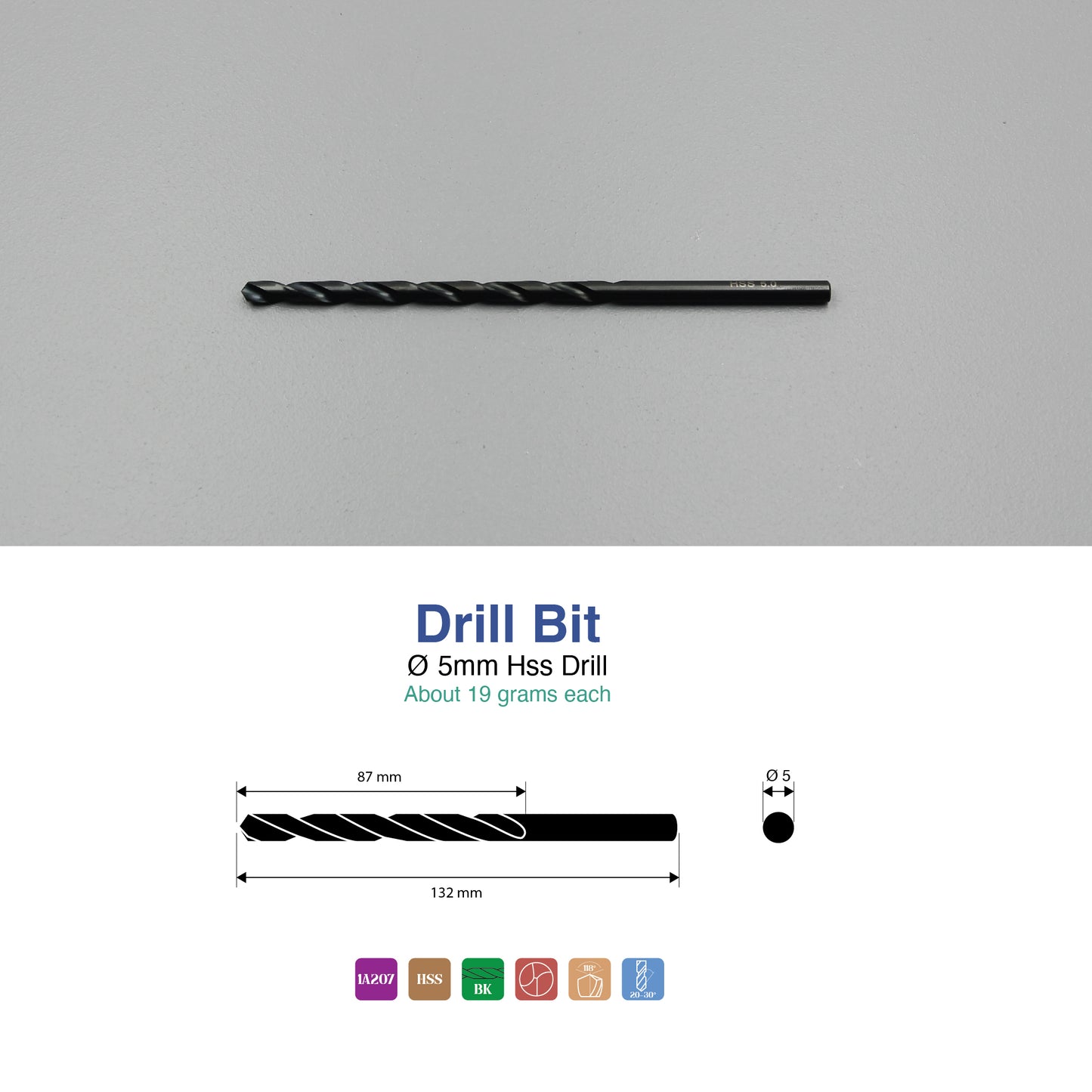 Size 1mm – 13mm | Premium HSS Long Series Drill Bits | Type N | Black