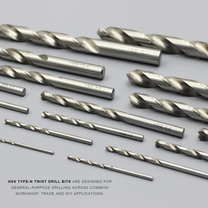 Sizes 1mm – 14mm | HSS Drill Bit Type-N | Metal, Steel & Cast Iron Drilling