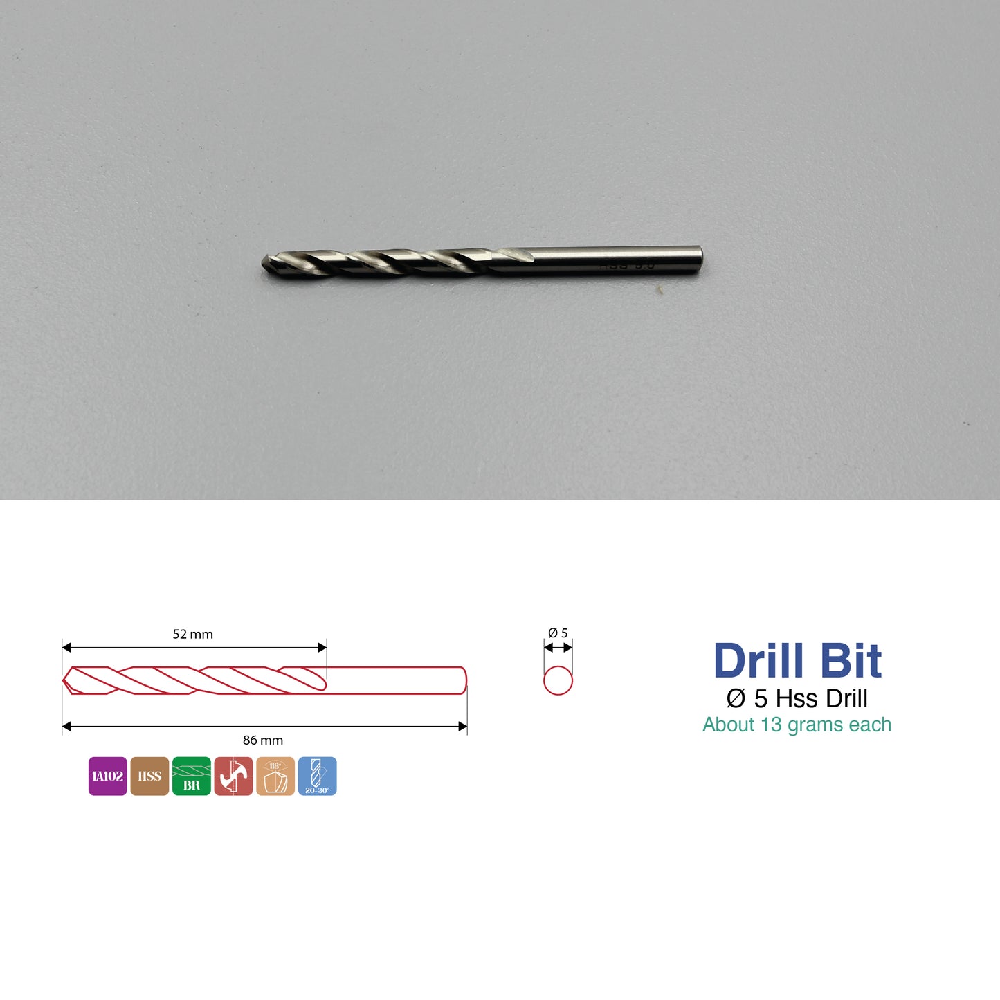 Sizes 1mm – 14mm | HSS Drill Bit Type-N | Metal, Steel & Cast Iron Drilling