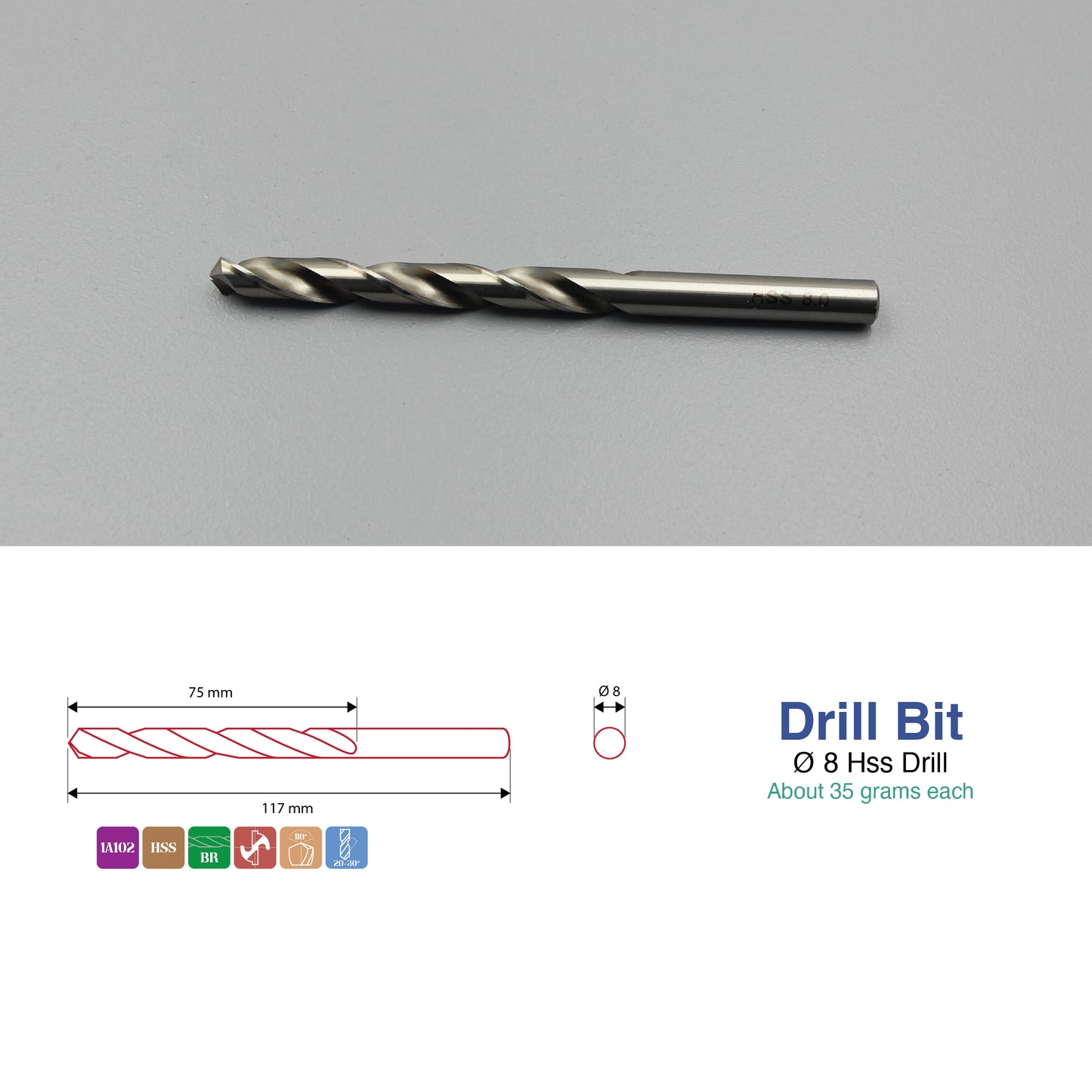 Sizes 1mm – 14mm | HSS Drill Bit Type-N | Metal, Steel & Cast Iron Drilling