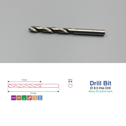 Sizes 1mm – 14mm | HSS Drill Bit Type-N | Metal, Steel & Cast Iron Drilling