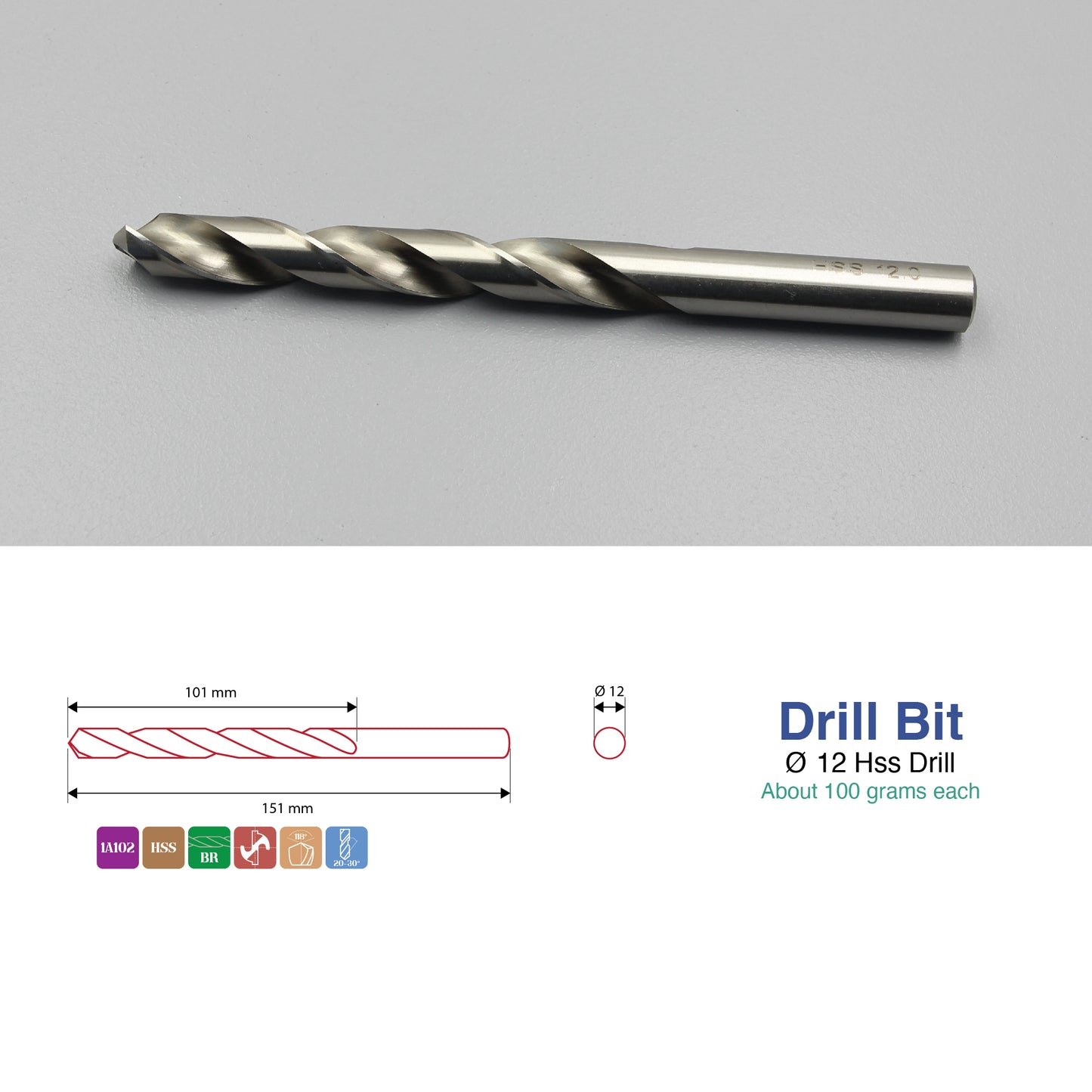Sizes 1mm – 14mm | HSS Drill Bit Type-N | Metal, Steel & Cast Iron Drilling
