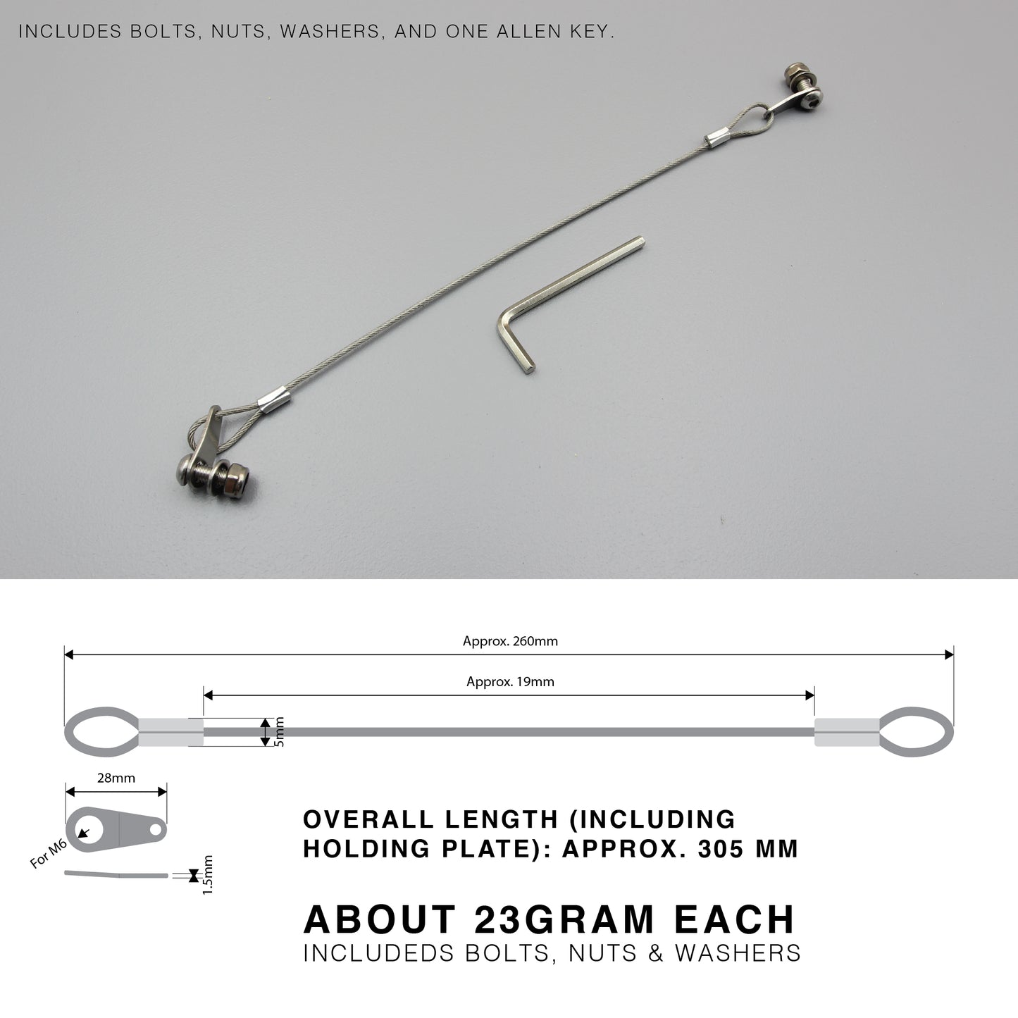 Universal End Cap Rope Hanger Kit | HeavyDuty | S304 | Conduit Cap Retention Set