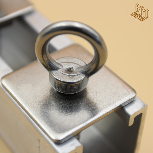 2 Sets - Stainless Steel Unistrut Eye Bolt Tie Down Kit | M6 / M8 / M10