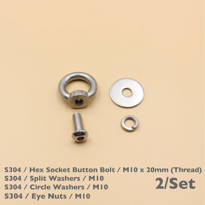 Stainless Steel Eye Nuts Heavy Duty – Rigging Tie Down Set (M6, M8, M10, M12)