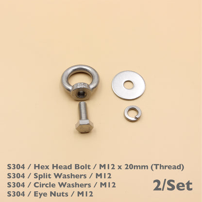 Stainless Steel Eye Nuts Heavy Duty – Rigging Tie Down Set (M6, M8, M10, M12)