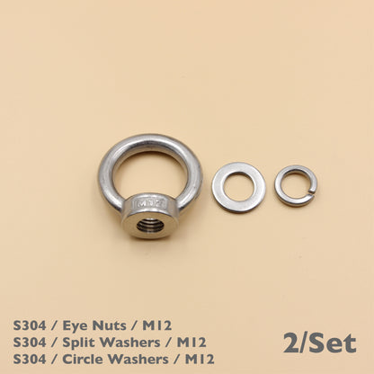 Stainless Steel Eye Nuts Heavy Duty – Rigging Tie Down Set (M6, M8, M10, M12)