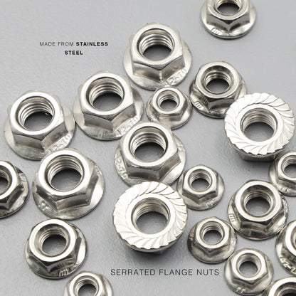 Stainless Steel Serrated Flange Nuts Metric Coarse Thread M6 M8 M10 Hex Lock Nut
