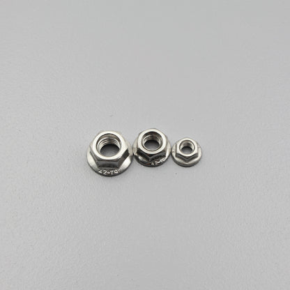 Stainless Steel Serrated Flange Nuts Metric Coarse Thread M6 M8 M10 Hex Lock Nut