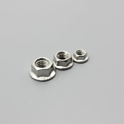 Stainless Steel Serrated Flange Nuts Metric Coarse Thread M6 M8 M10 Hex Lock Nut