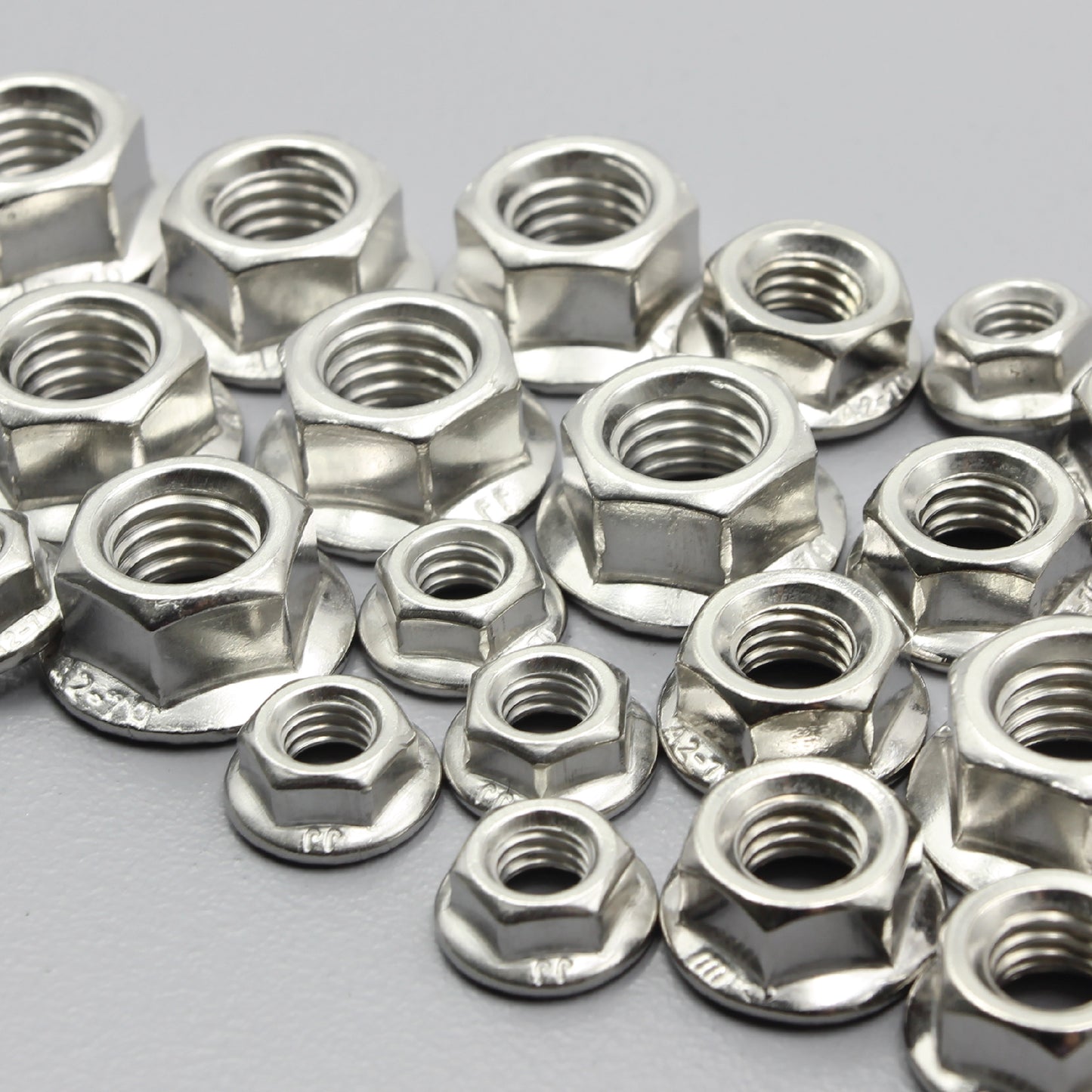 Stainless Steel Serrated Flange Nuts Metric Coarse Thread M6 M8 M10 Hex Lock Nut
