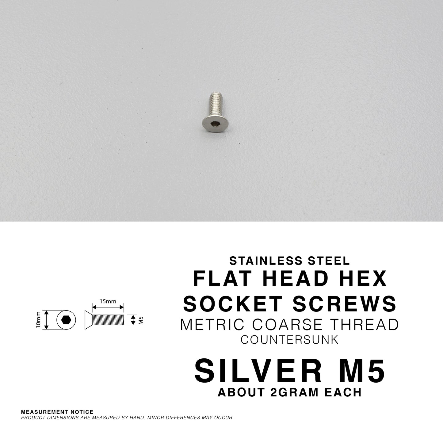 304 Stainless Steel Flat Head Allen Screw Countersunk Hex Socket Bolt | M5 M6 M8