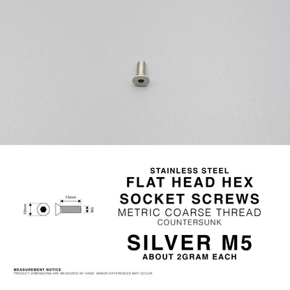304 Stainless Steel Flat Head Allen Screw Countersunk Hex Socket Bolt | M5 M6 M8