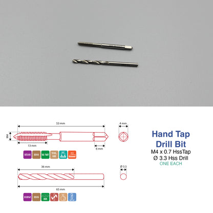 M3 M4 M5 M6 M8 M10 M12 Threading Set | HSS Metric Hand Tap + Matching Drill Bit
