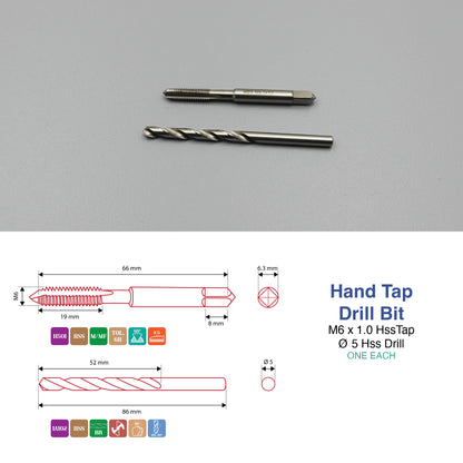 M3 M4 M5 M6 M8 M10 M12 Threading Set | HSS Metric Hand Tap + Matching Drill Bit