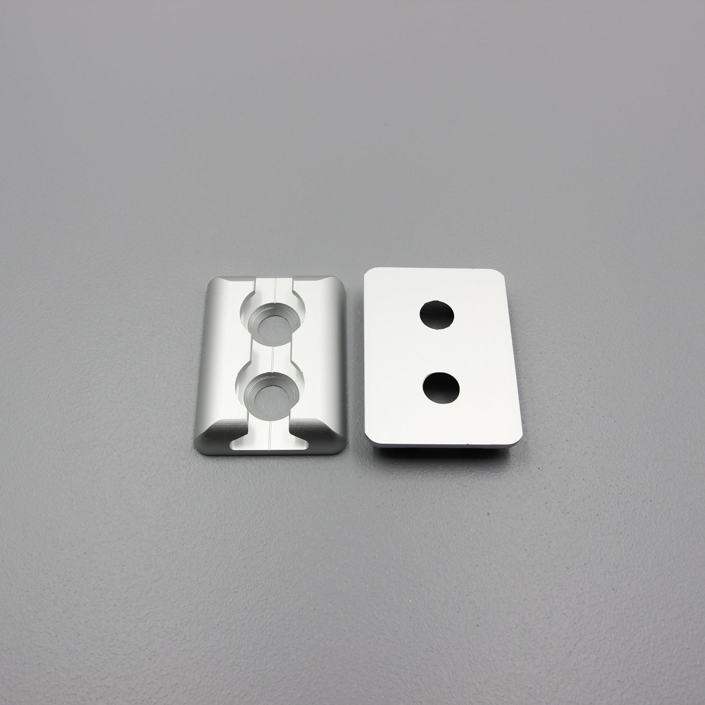 Aluminium Silver Cargo L Track Flush Mount Rectangle Base