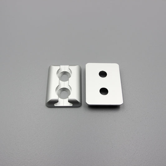 Aluminium Silver Cargo L Track Flush Mount Rectangle Base