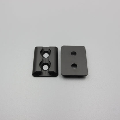Aluminium Black Cargo L Track Flush Mount Rectangle Base