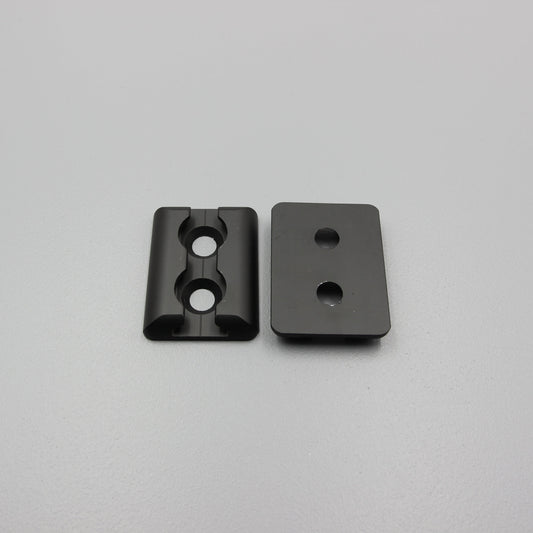 Aluminium Black Cargo L Track Flush Mount Rectangle Base