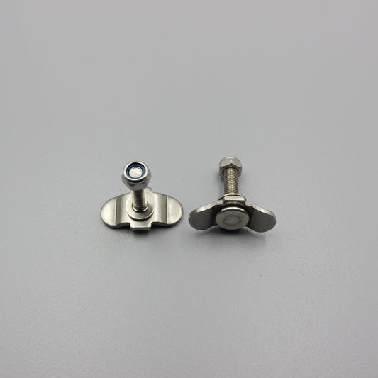 S304 Silver Cargo L Track M8 x 40mm Bolt Nut Set
