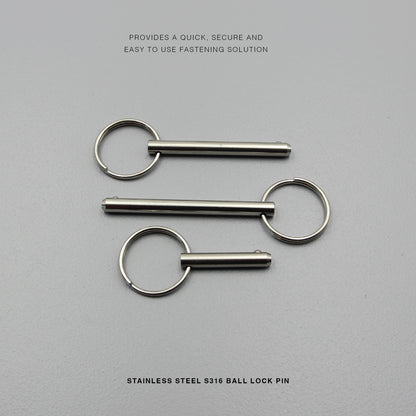 S316 Ball Lock Pin | Quick Release Spring Loaded Type (6.3mm Pin)