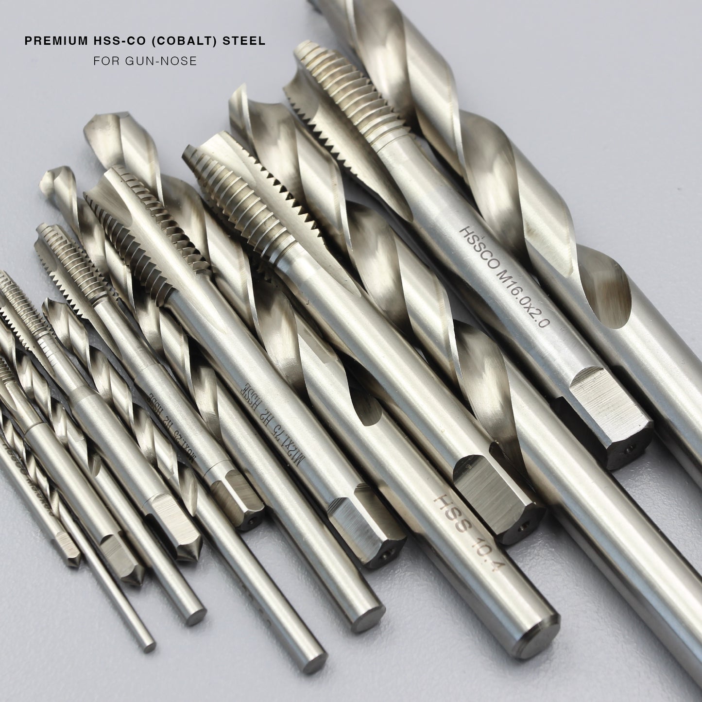 M3 M5 M6 M8 M10 M12 M14 M16 | Machine Gun Nose Tap & Drill Bit Set | HSS HSSCO
