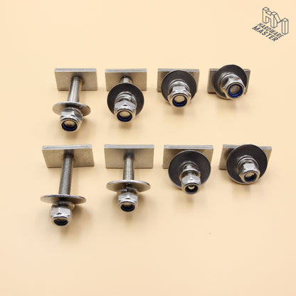 Unistrut / Strut Channel T-Bolt Fixing Kit – Anti-Loosen Nylock Nut Set (M8 / M10)