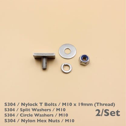 Unistrut / Strut Channel T-Bolt Fixing Kit – Anti-Loosen Nylock Nut Set (M8 / M10)
