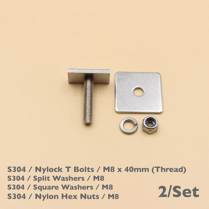 Unistrut / Strut Channel T-Bolt Fixing Kit – Anti-Loosen Nylock Nut Set (M8 / M10)