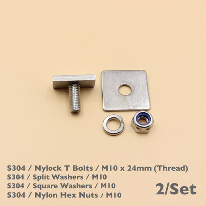 Unistrut / Strut Channel T-Bolt Fixing Kit – Anti-Loosen Nylock Nut Set (M8 / M10)