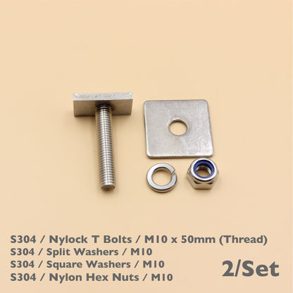 Unistrut / Strut Channel T-Bolt Fixing Kit – Anti-Loosen Nylock Nut Set (M8 / M10)