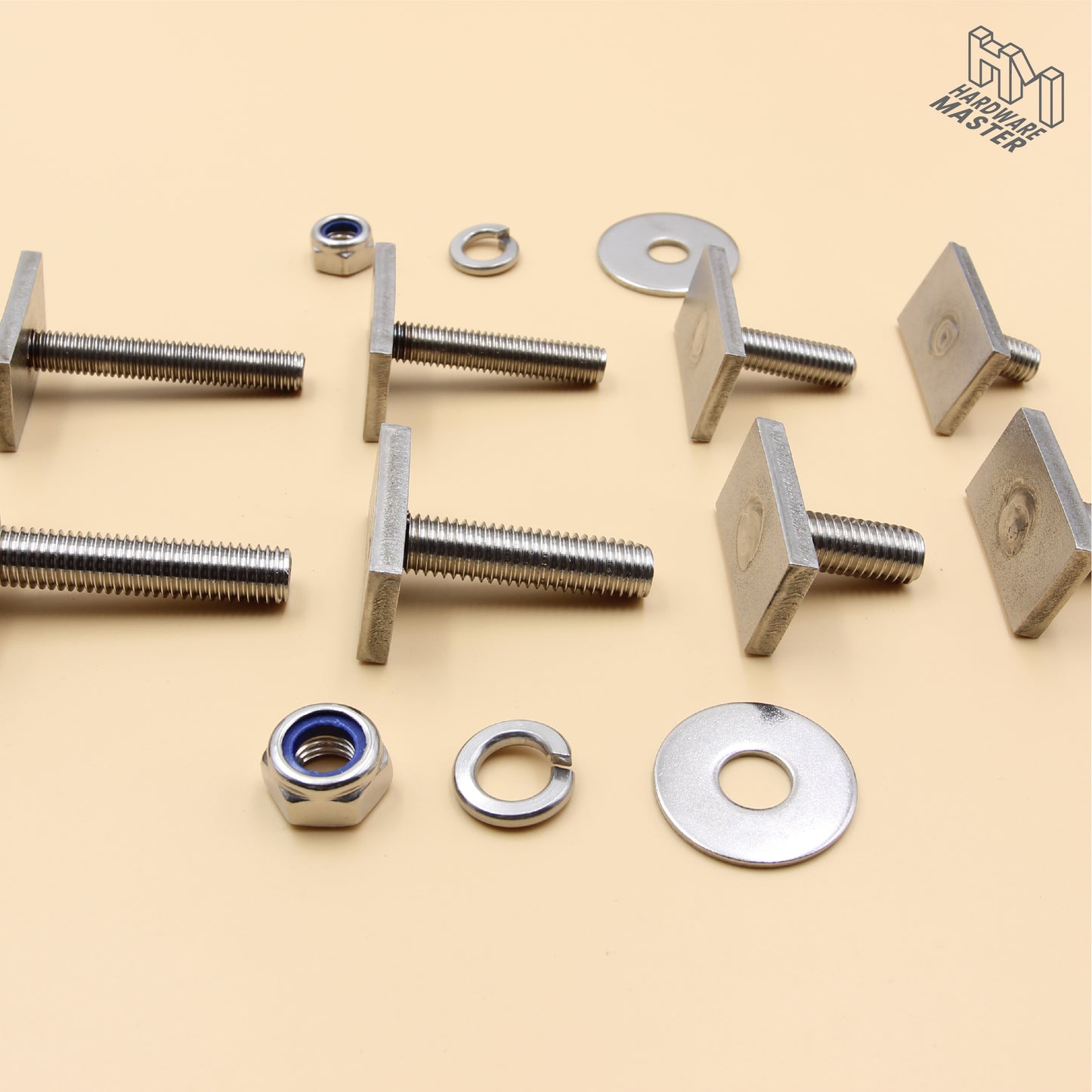 Unistrut / Strut Channel T-Bolt Fixing Kit – Anti-Loosen Nylock Nut Set (M8 / M10)