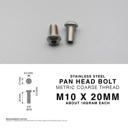 S304 Stainless Steel Pan Head Bolt Hex Socket Machine Screw Metric Coarse Thread