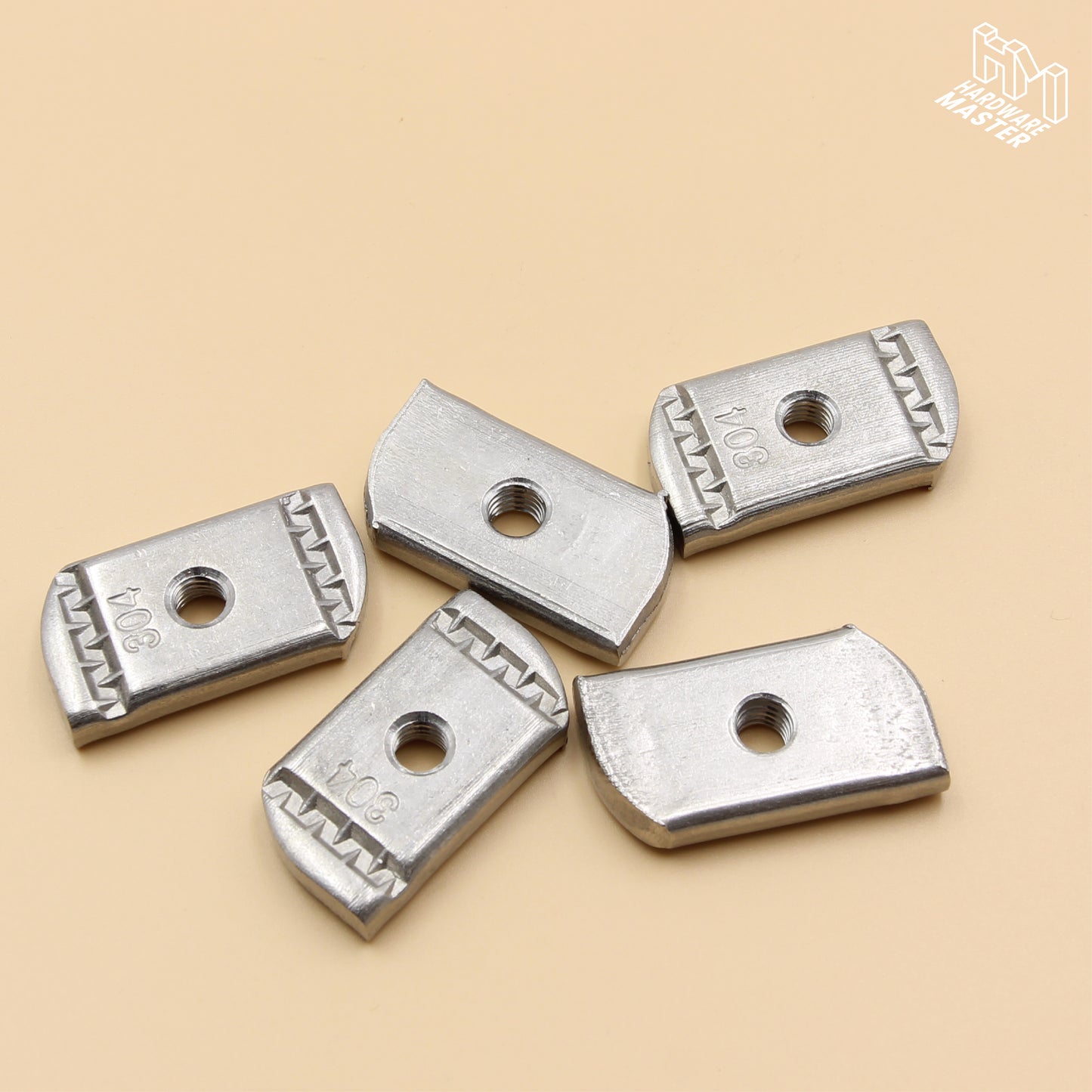 Unistrut Channel Nut | S304 Stainless Steel | Pack of 5 | Plain Style | M6 M8 M10