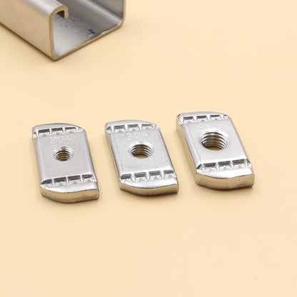 Unistrut Channel Nut | S304 Stainless Steel | Pack of 5 | Plain Style | M6 M8 M10