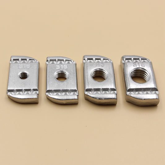 Unistrut Channel Nut | S316 Stainless Steel | Pack of 5 | Plain Style | M6 M8 M10 M12