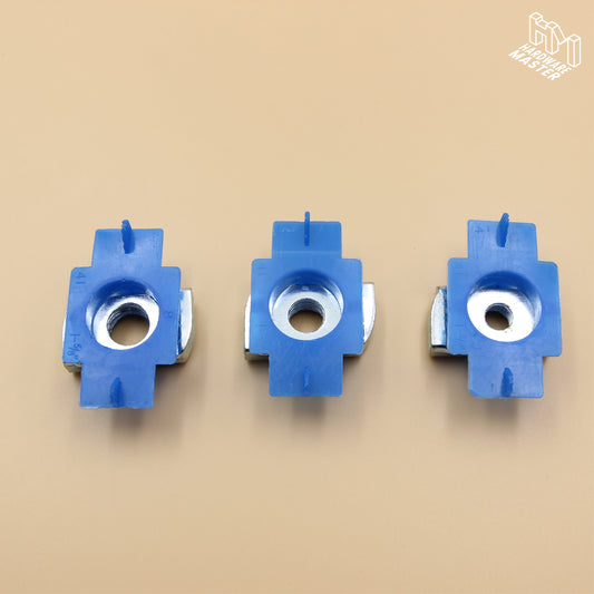 Unistrut Plain Nut With Plastic Wing Cover | 5Qty | Zinc Plated | Channel Nut | M8 M10 M12