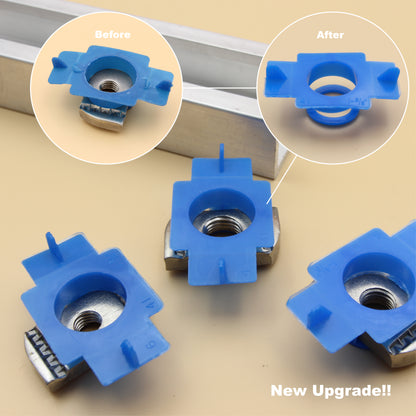Unistrut Plain Nut With Plastic Wing Cover | 5Qty | S304 Stainless Steel | Channel Nut | M6 M8 M10 M12