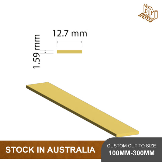 Brass Flat Bar | 12.7mm x 1.59mm | C380 | Custom Lengths Available